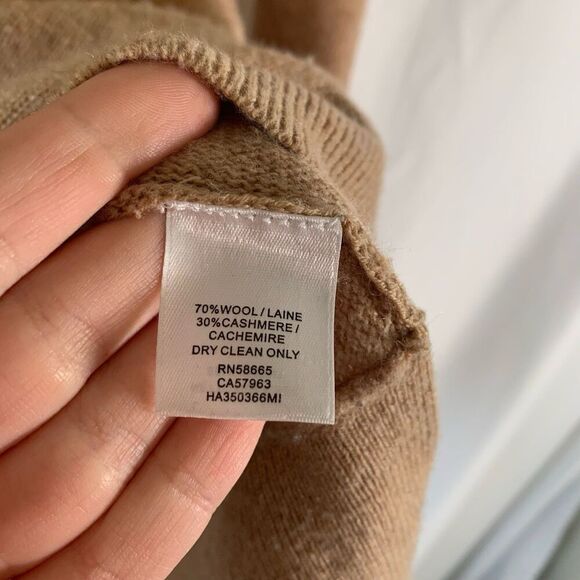 Halogen Wool Cashmere Blend Sweater Women's Small Brown Knit Round Neck - Picture 5 of 7